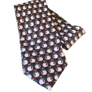 Penguins in Winter Scarves Holiday Christmas Tie